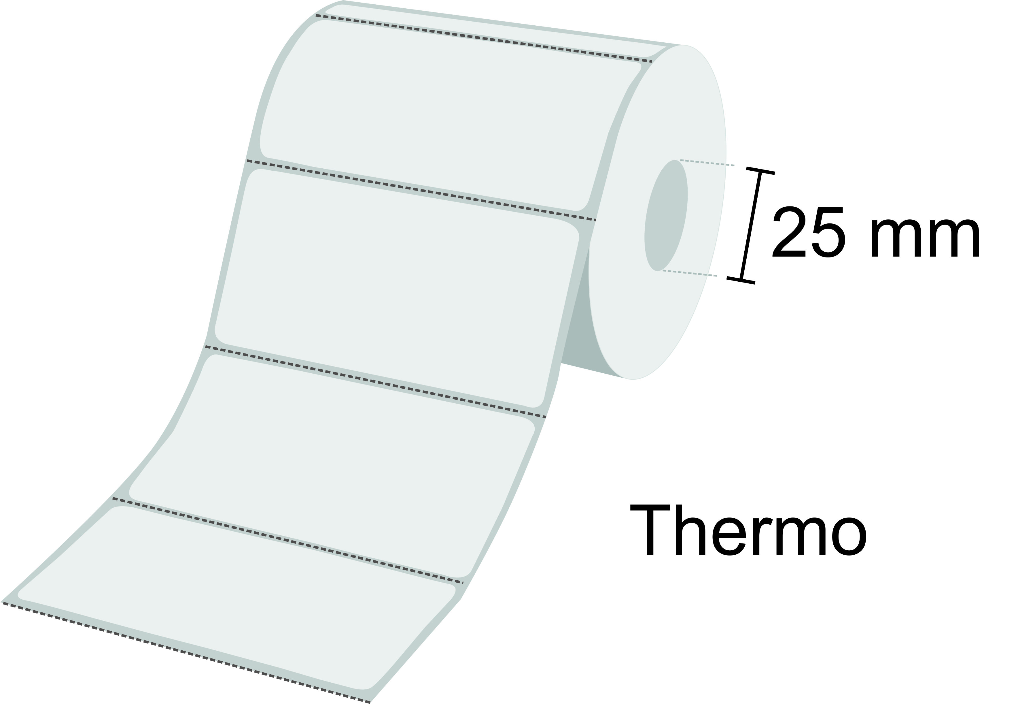 Zebra Etikettenrolle Z-Select 2000D 190 Tag, Thermo, 25mm Kern, perforiert