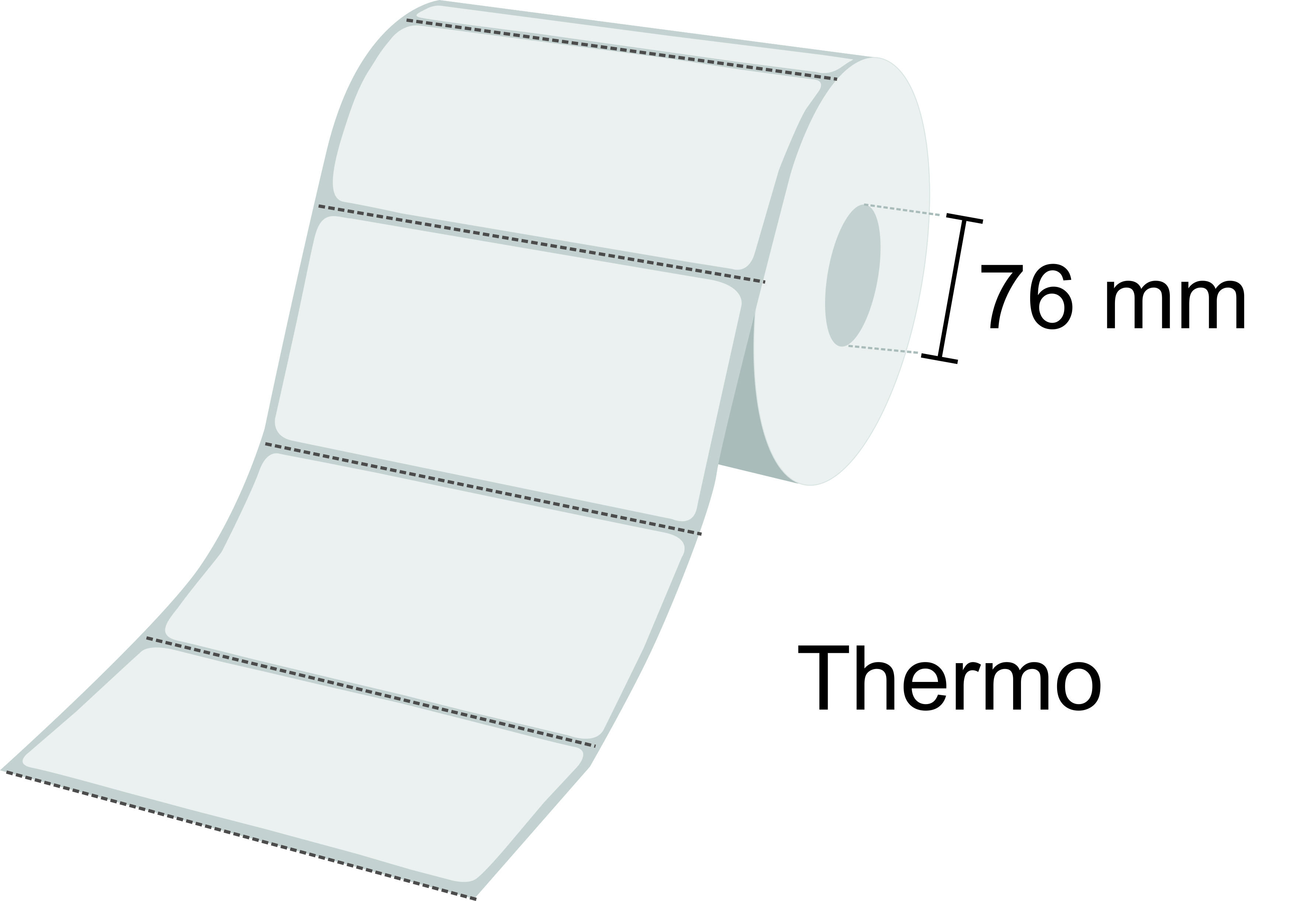 Zebra Etikettenrolle Z-Select 2000D, Thermo, 76mm Kern, perforiert